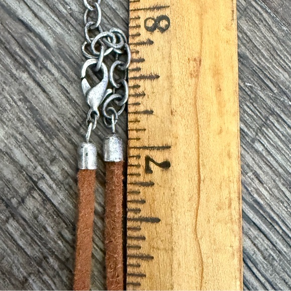 Robert Rose Faux Turquoise and Coral Medallion Necklace - Picture 13 of 13